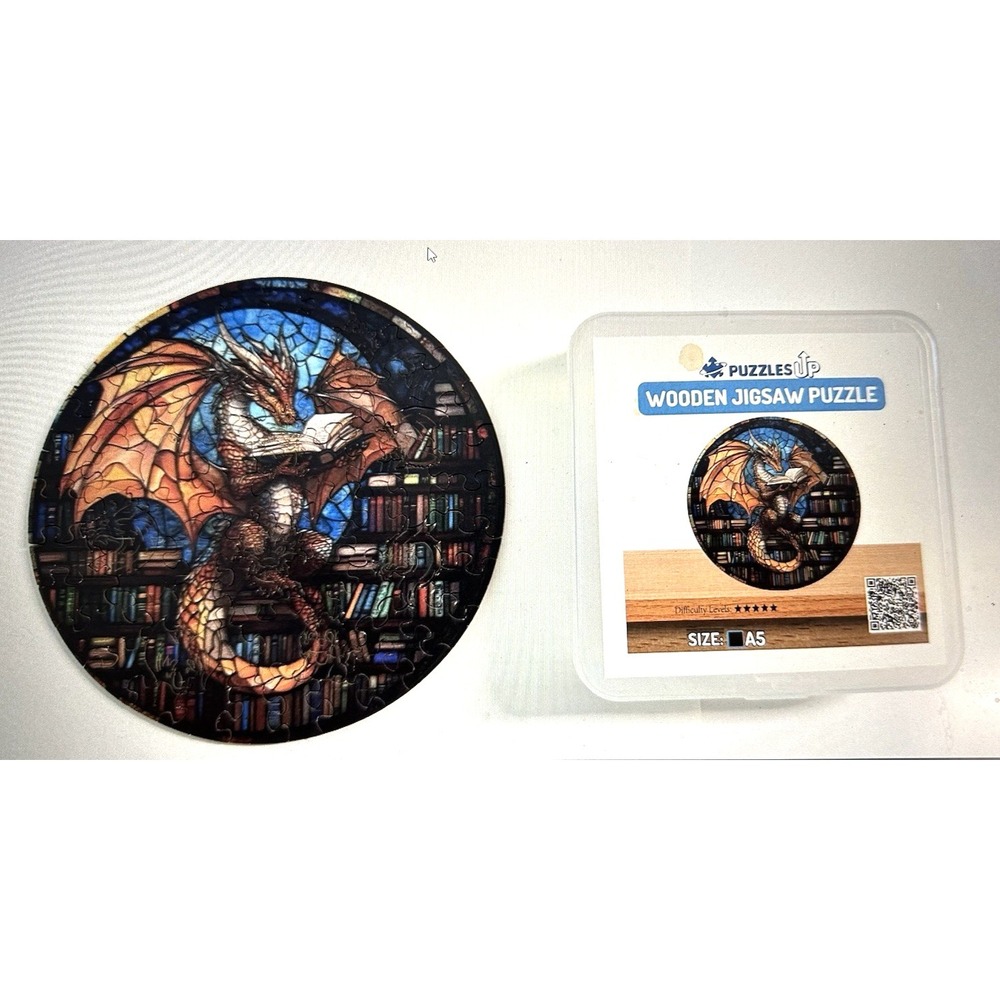 Puzzles Up Premium Wooden Jig Saw Puzzle Dragon Complete Fantasy Mosaic Books